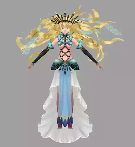 Harley female character with long blonde hair