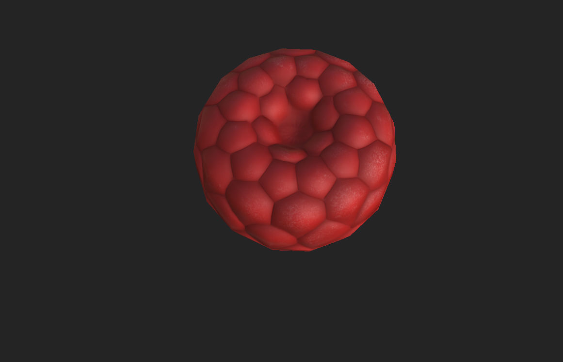 Raspberry Low-poly 3D model_6