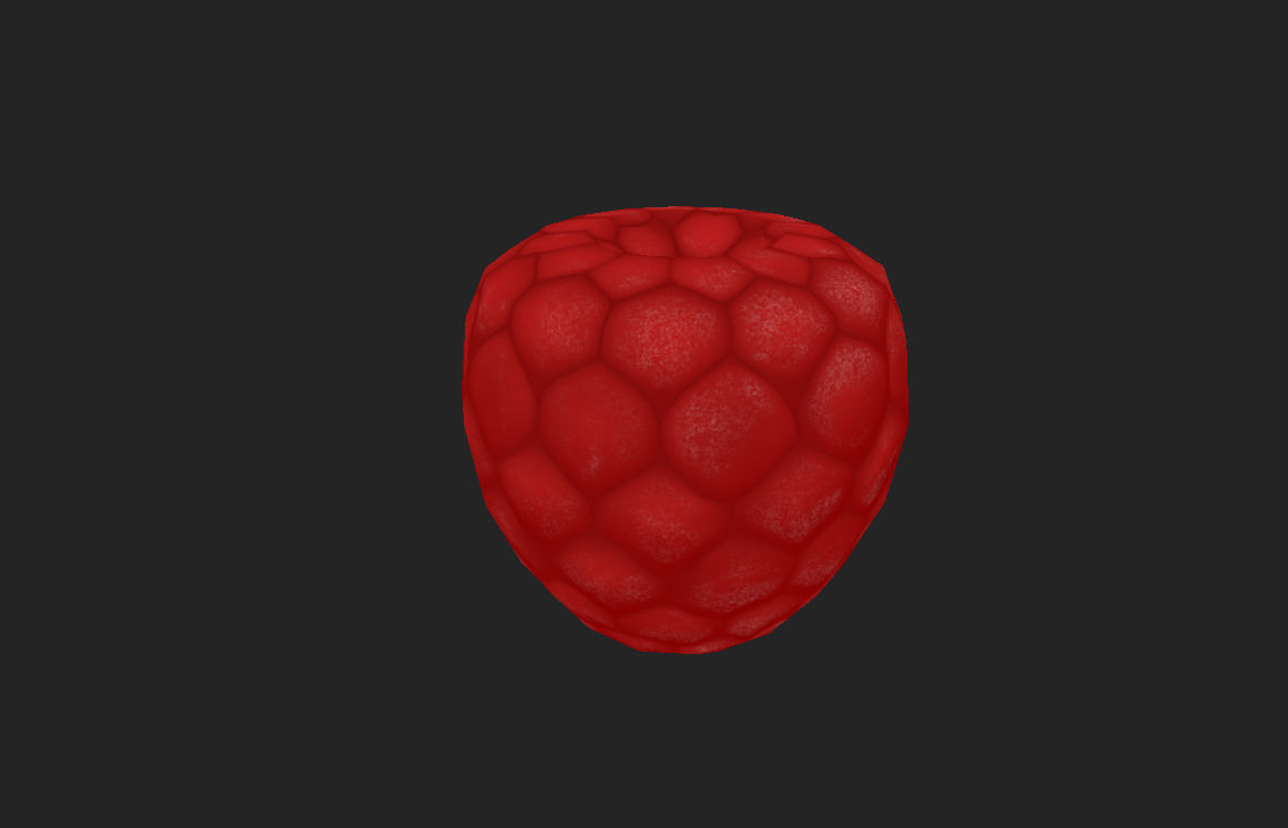 Raspberry Low-poly 3D model_4
