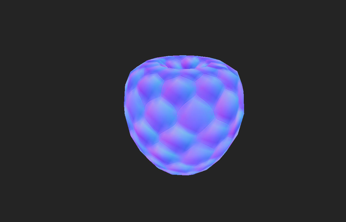 Raspberry Low-poly 3D model_5