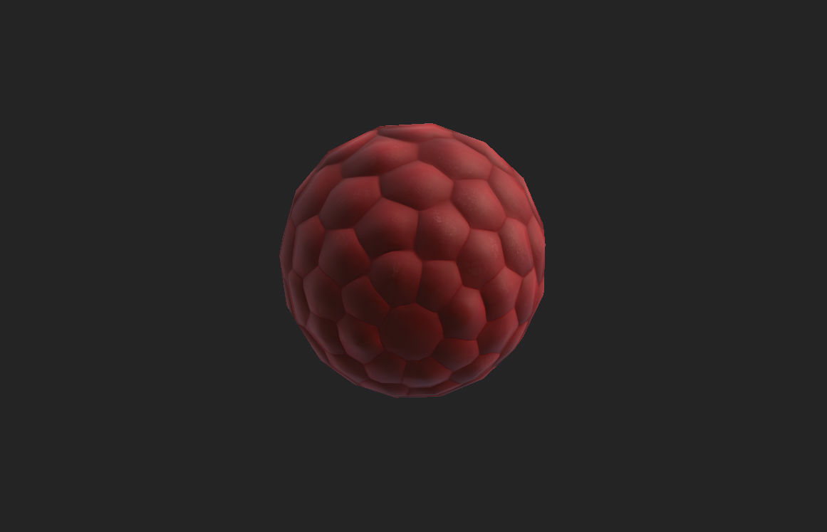 Raspberry Low-poly 3D model_7