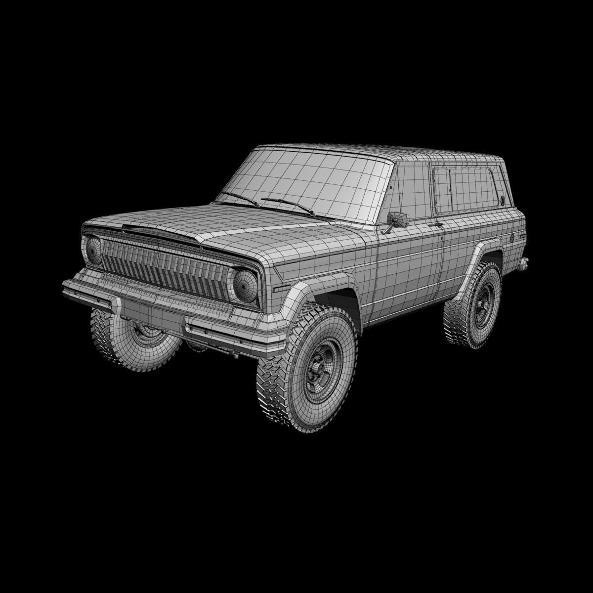 Jeep Cherokee  SJ  Wide-track 3D model_13
