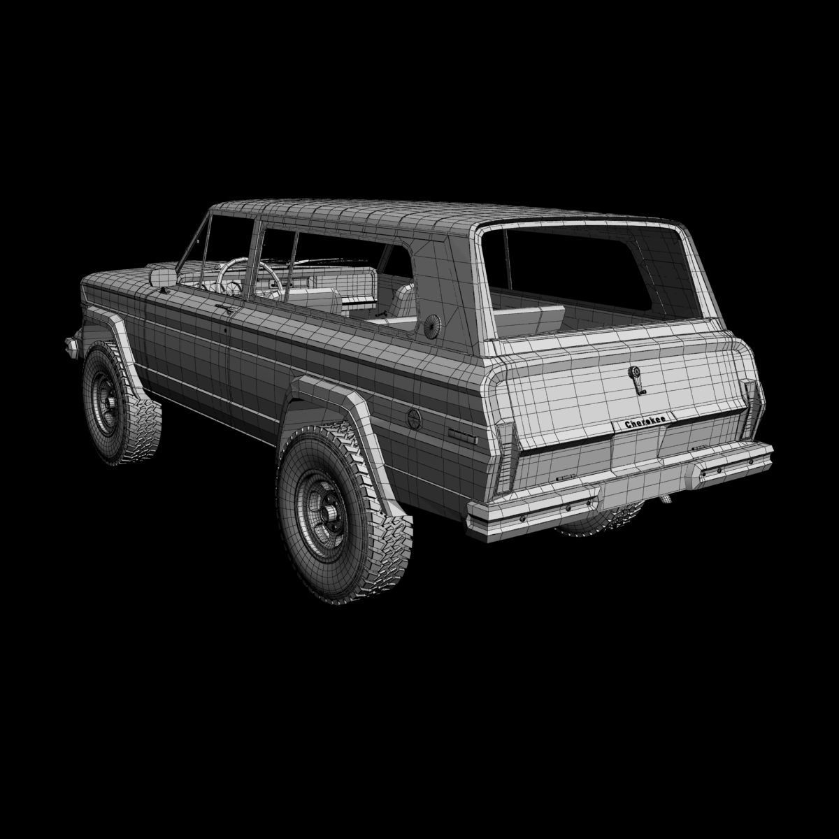 Jeep Cherokee  SJ  Wide-track 3D model_15
