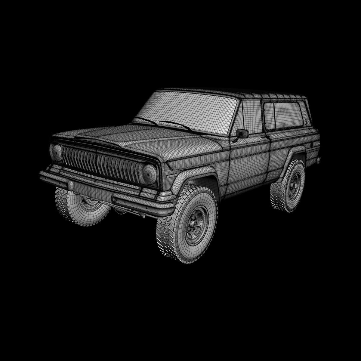 Jeep Cherokee  SJ  Wide-track 3D model_14
