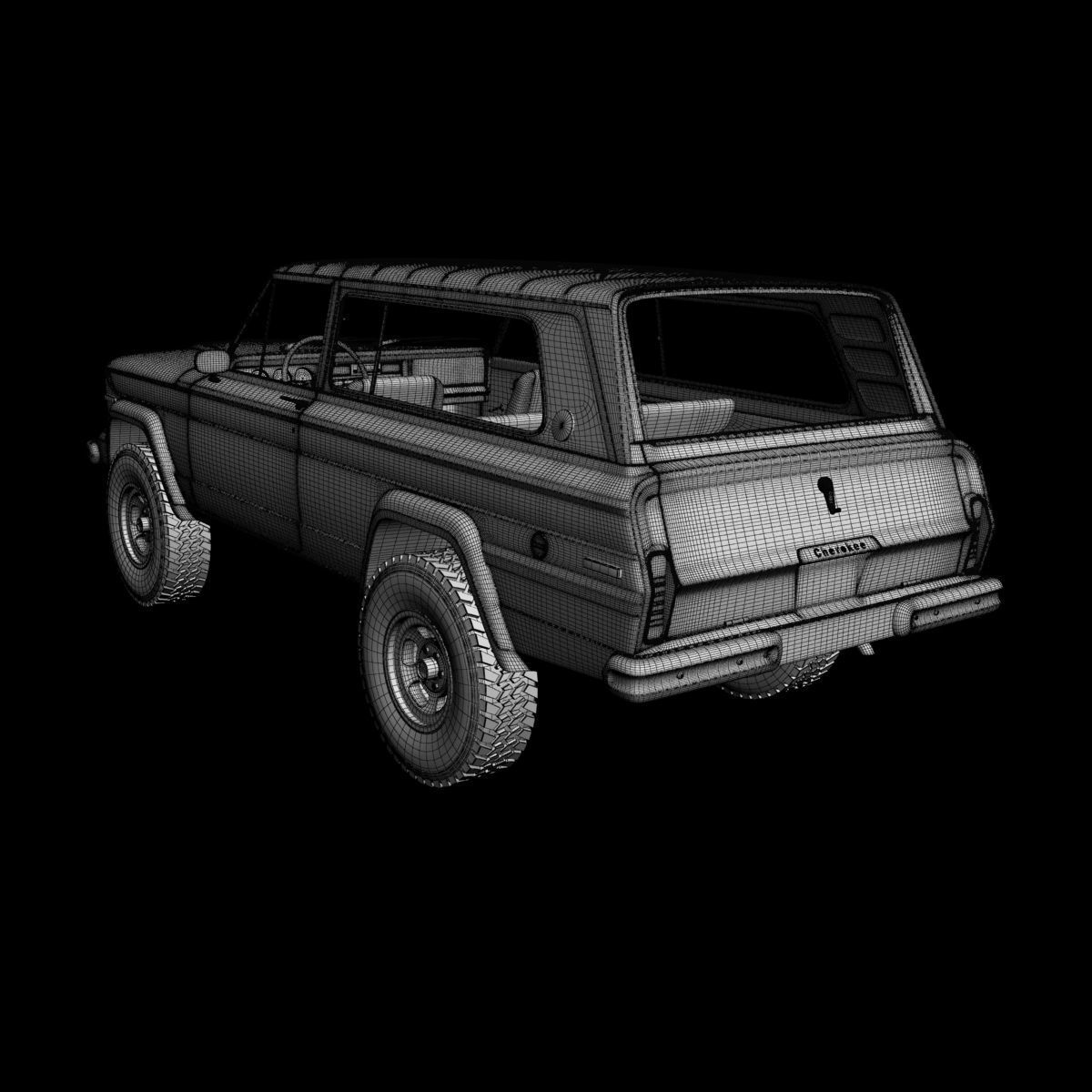 Jeep Cherokee  SJ  Wide-track 3D model_16