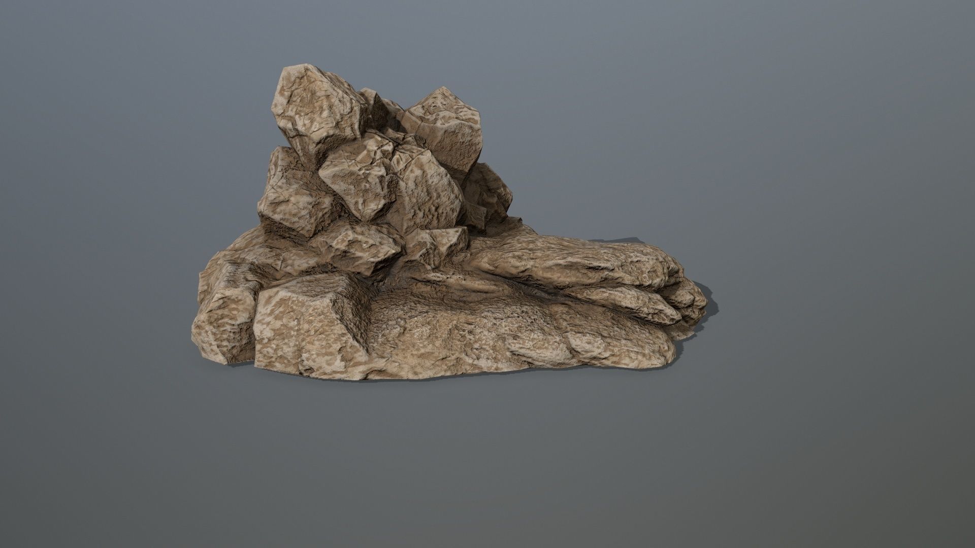 Rock Set Low-poly 3D model_11