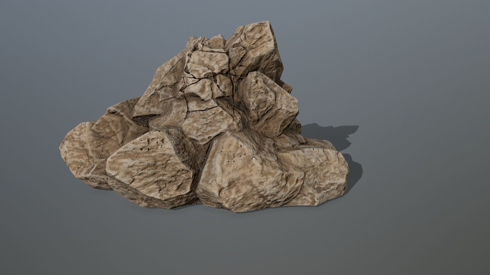 Rock Set Low-poly 3D model_12