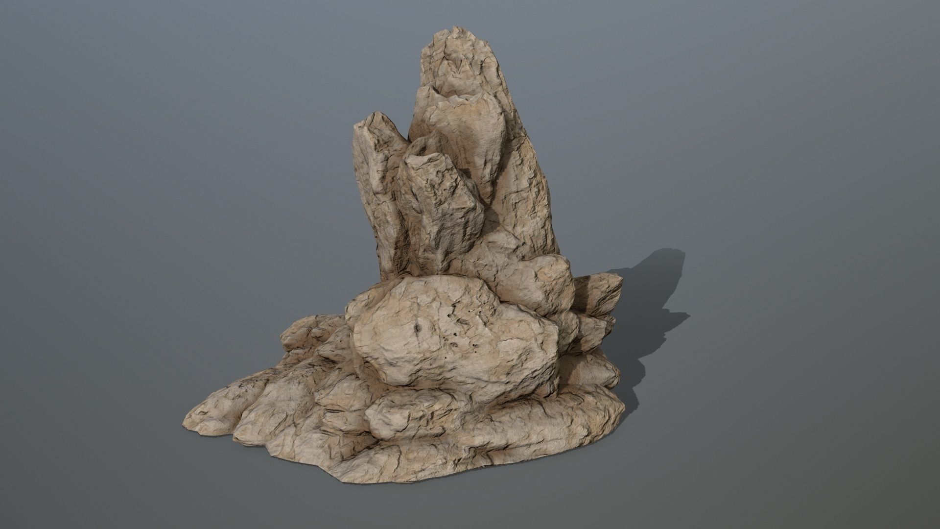 Rock Set Low-poly 3D model_8