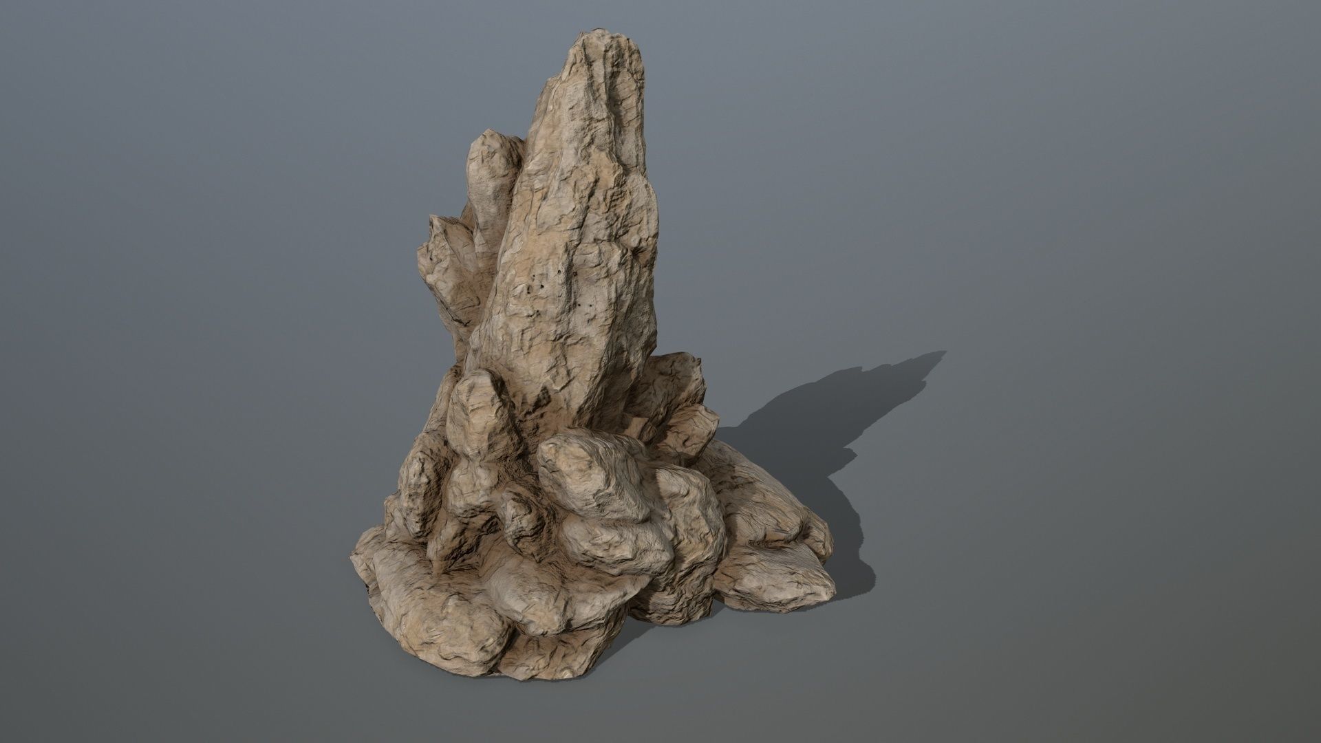 Rock Set Low-poly 3D model_7