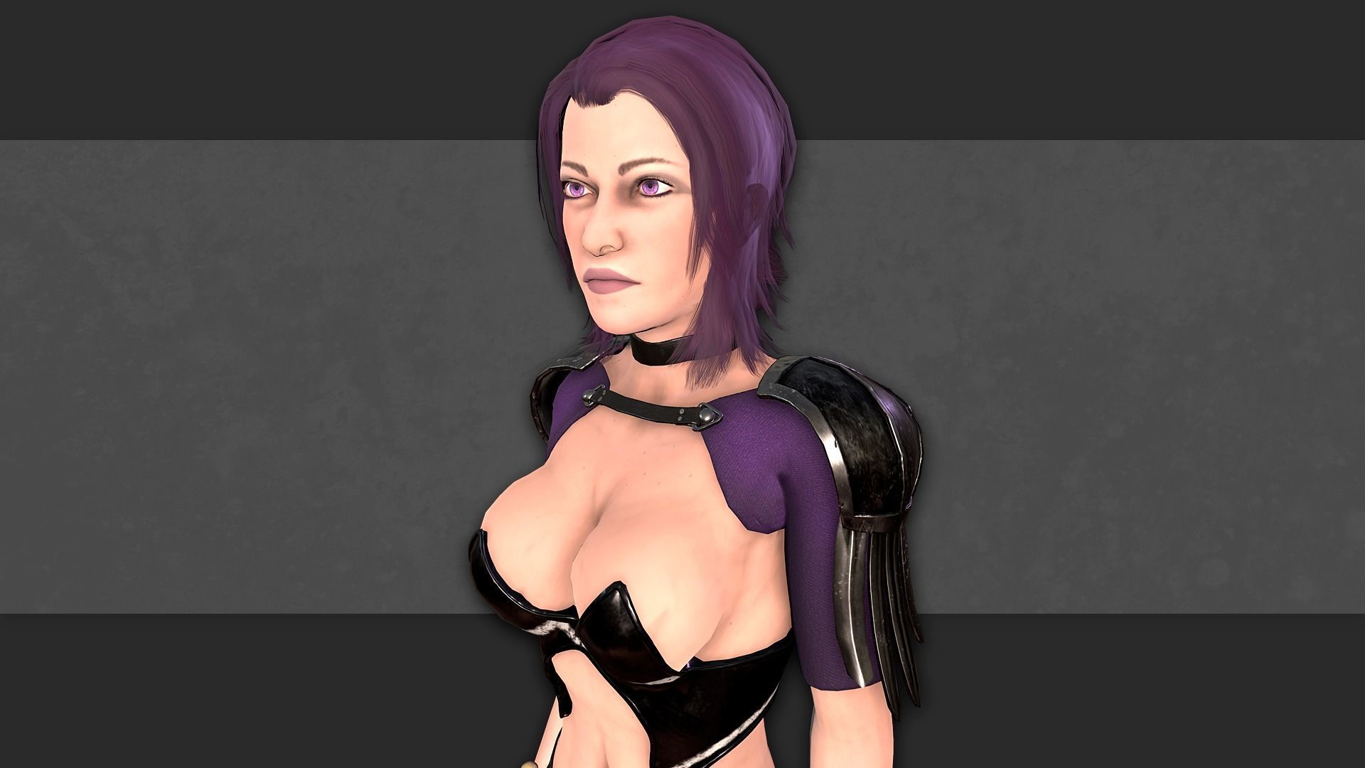 Fantasy Necromancer - Female hero Low-poly 3D model_4
