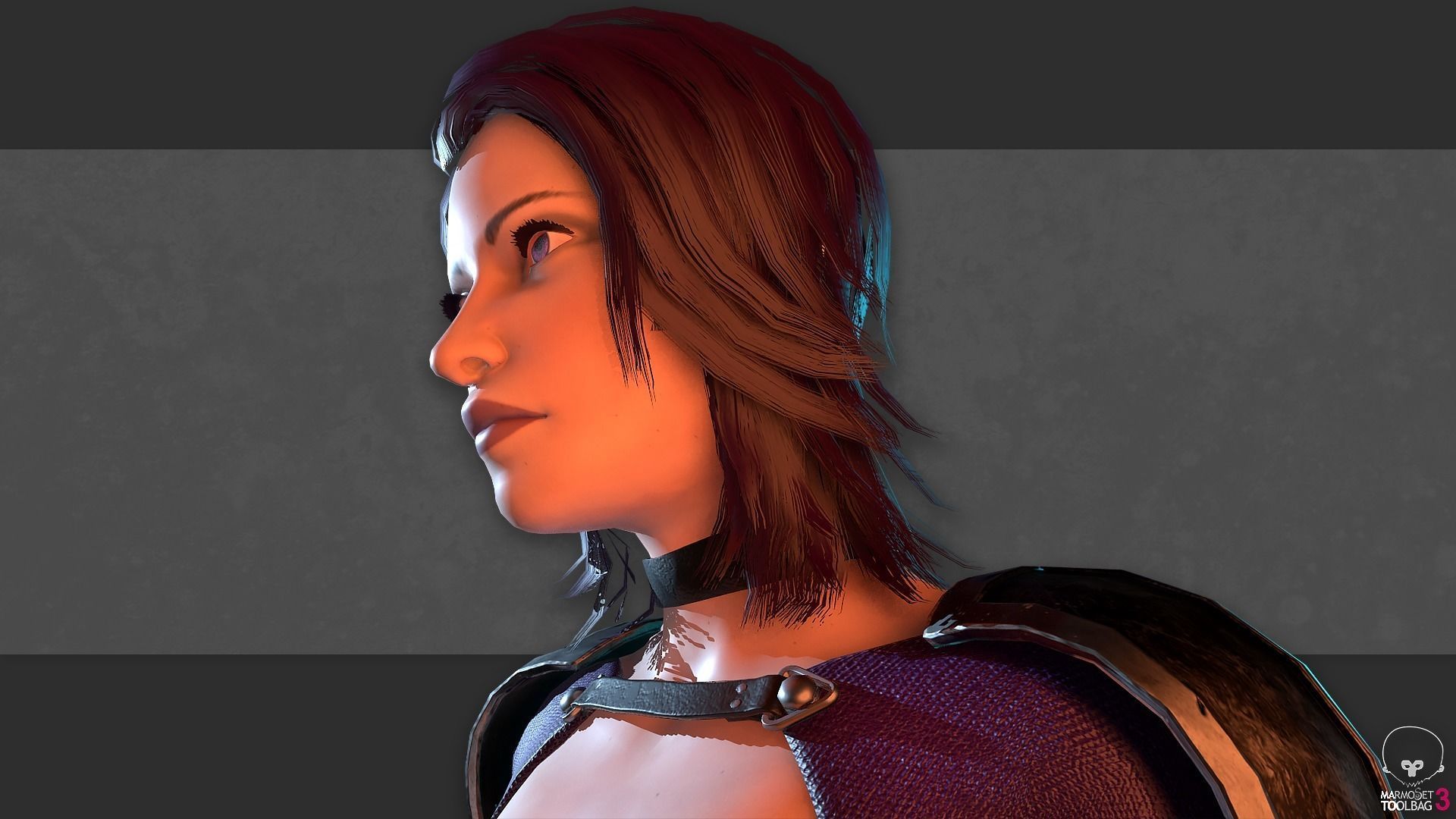 Fantasy Necromancer - Female hero Low-poly 3D model_14