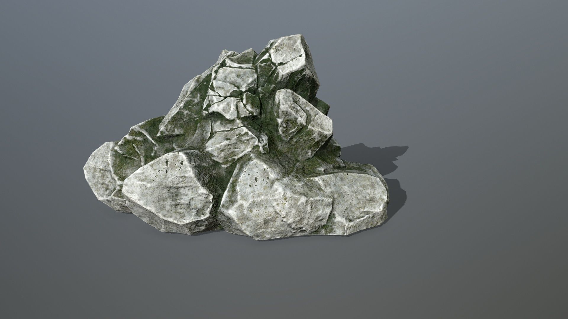 Rock Set Low-poly 3D model_12