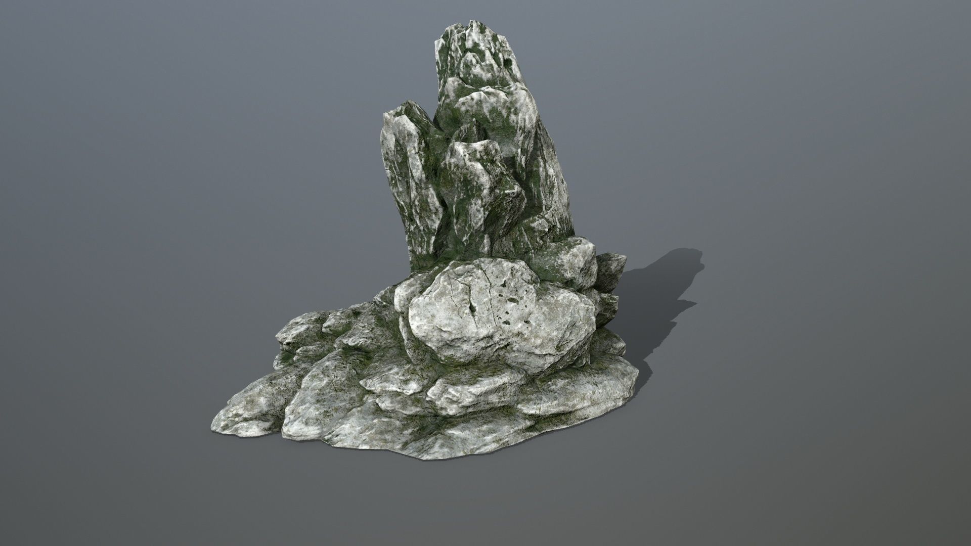 Rock Set Low-poly 3D model_8