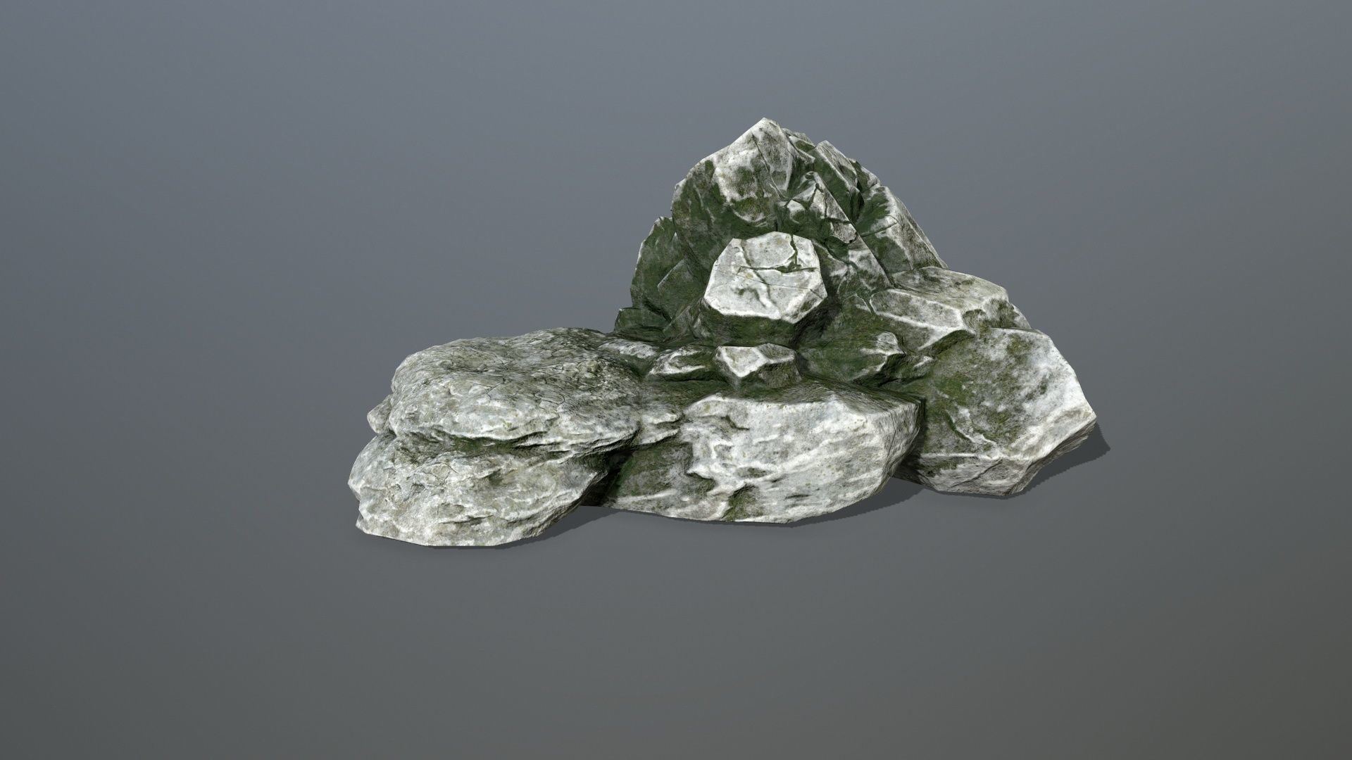 Rock Set Low-poly 3D model_9