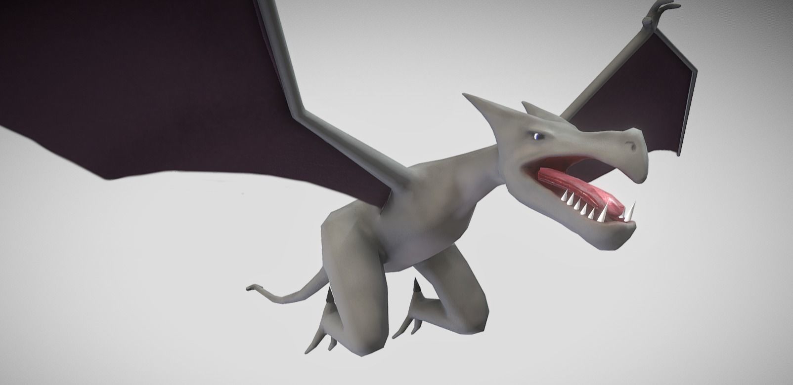 Aerodactyl dragon Low-poly 3D model_2