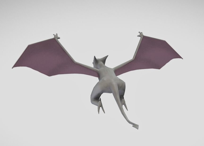 Aerodactyl dragon Low-poly 3D model_1