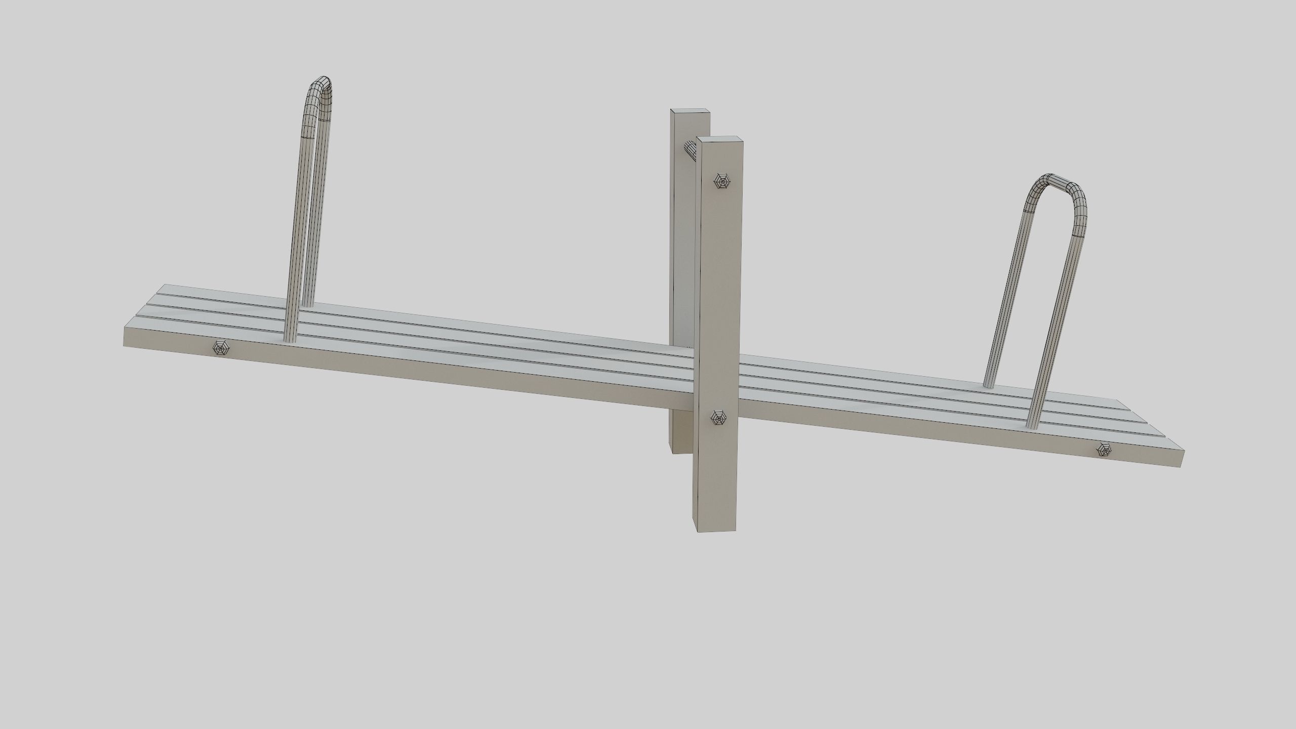 Wooden Seesaw Teeter Totter - 02 Playground Low-poly 3D model_39