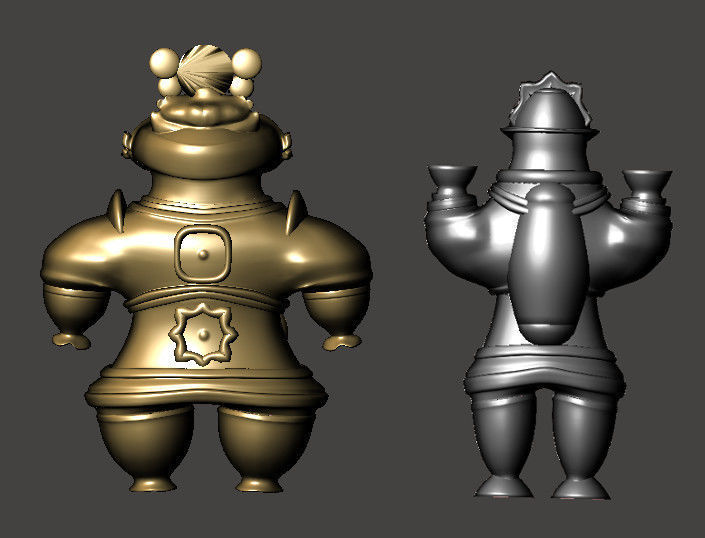 2 x DOGU JOMON  like statuines 3D print model_1