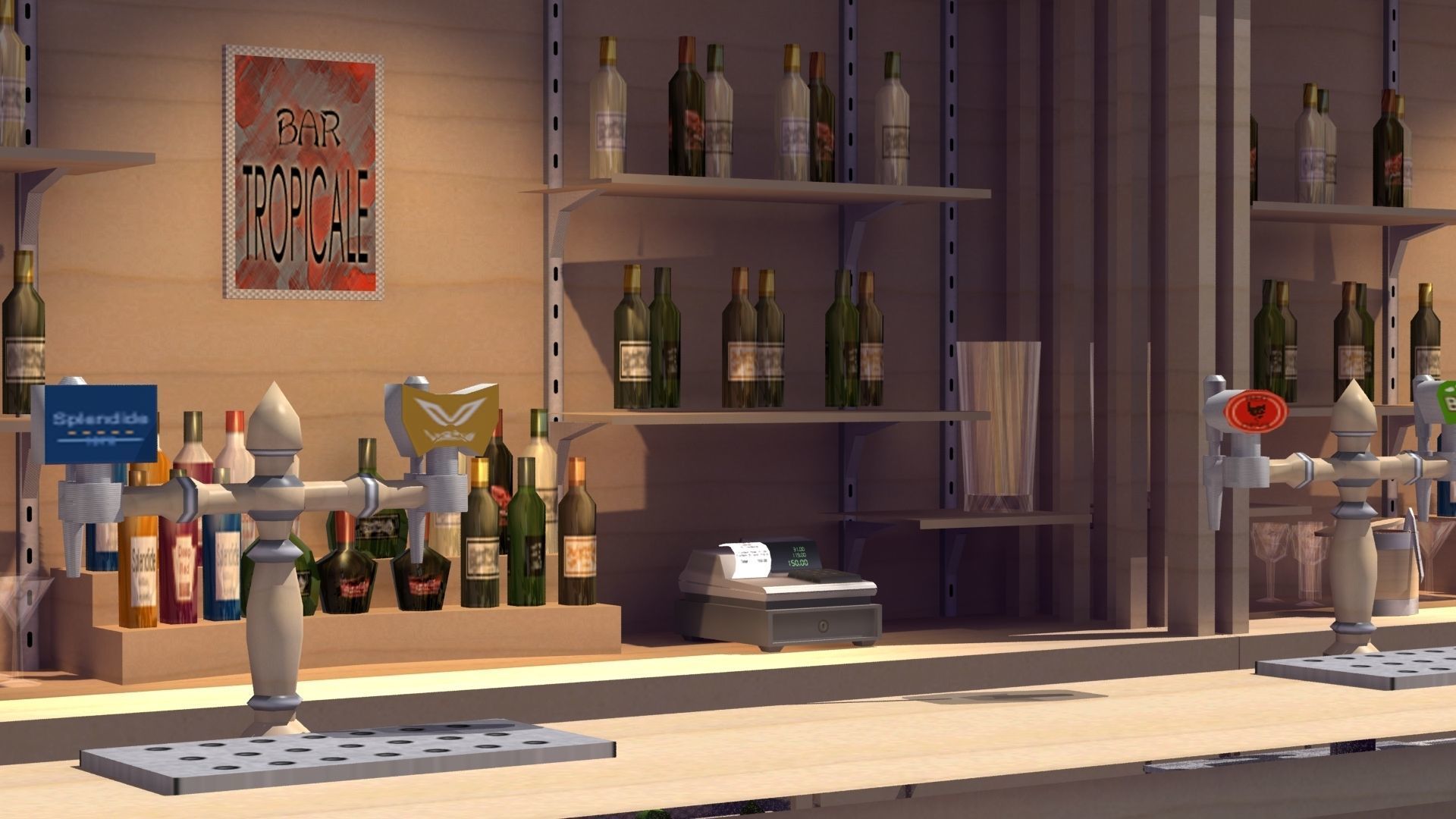 Modern Bar 3D model_13