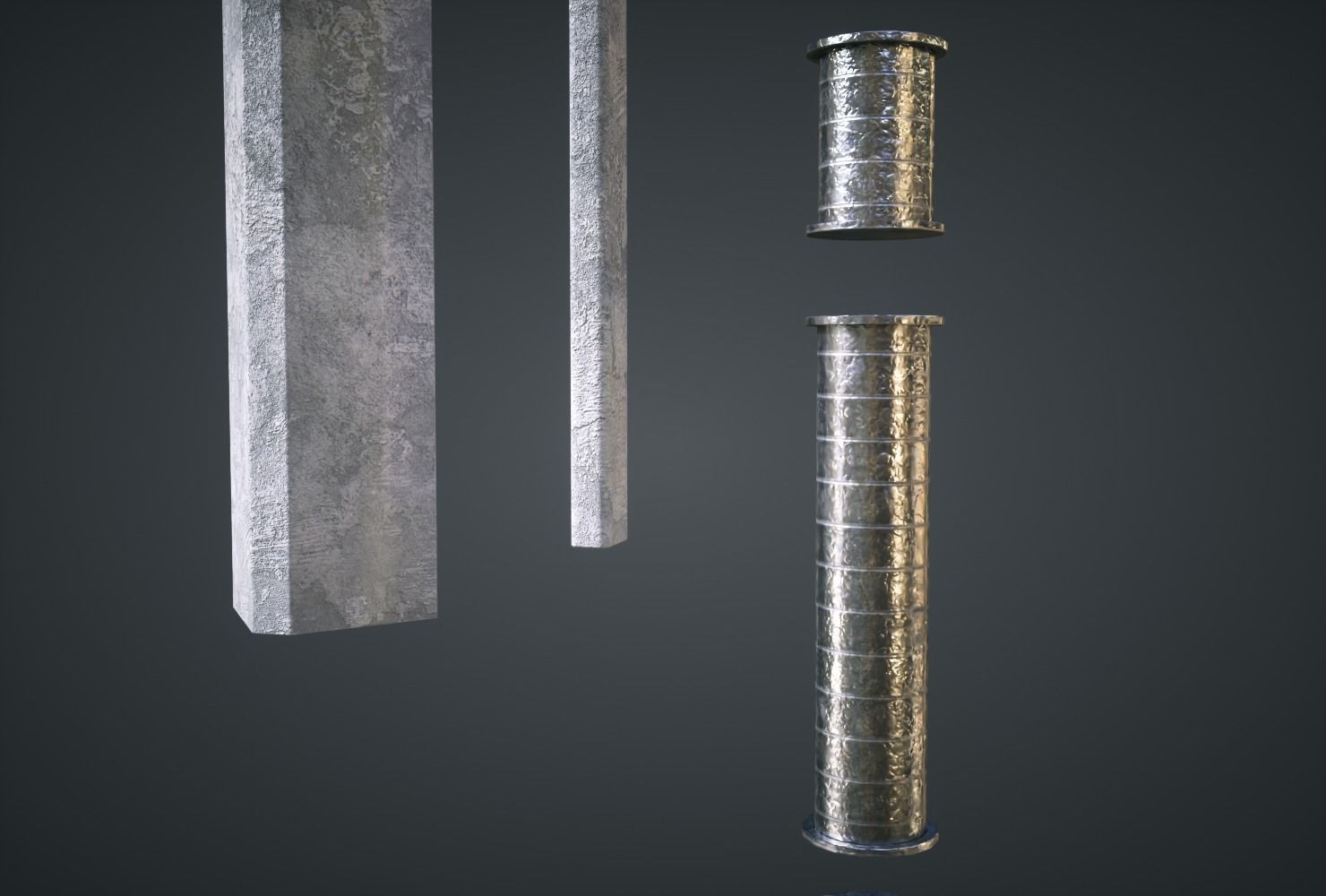 Sewers Modular Setup Low-poly 3D model_4