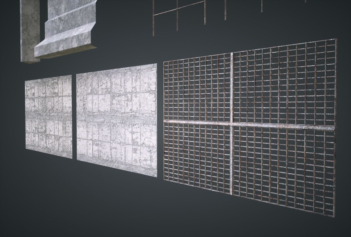 Sewers Modular Setup Low-poly 3D model_3