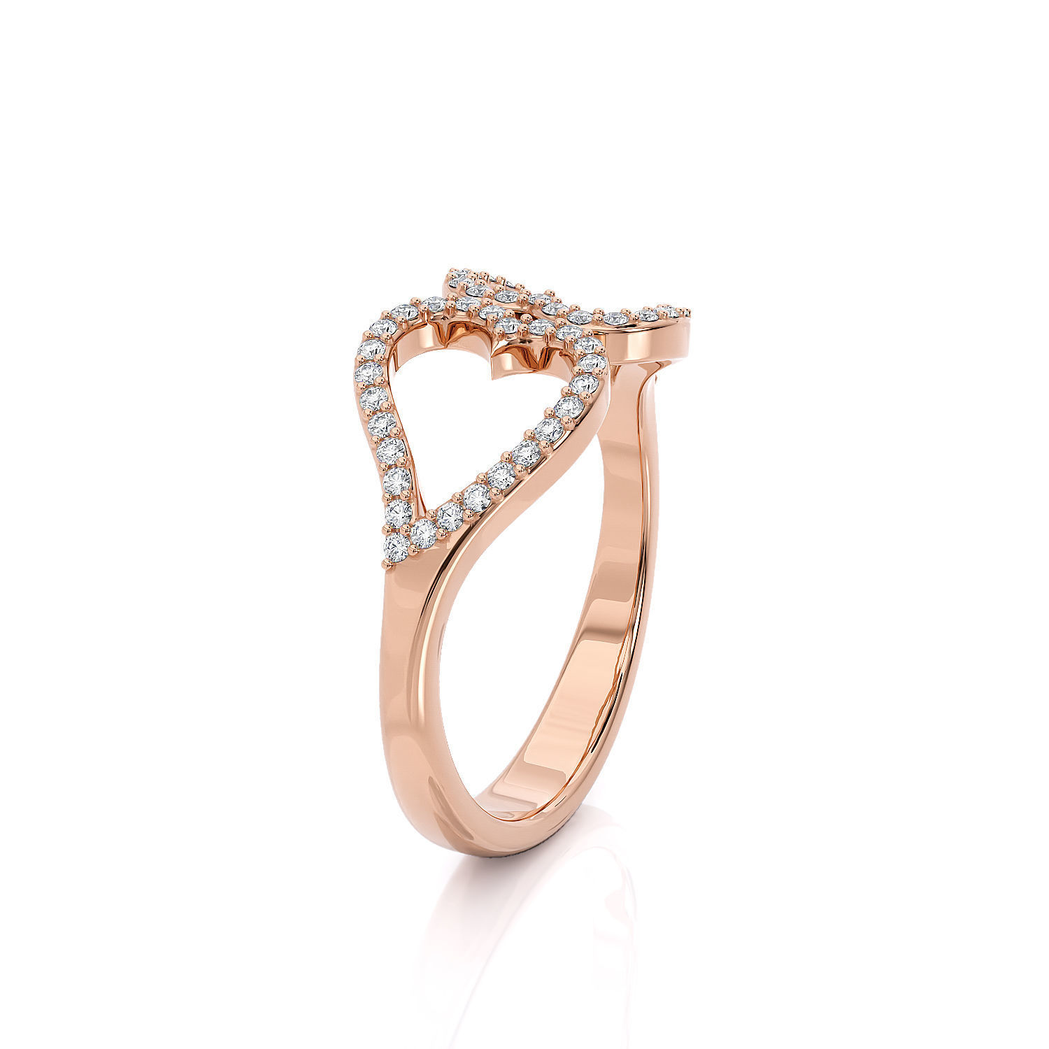 Heart ring Valentines Day 3D print model_8