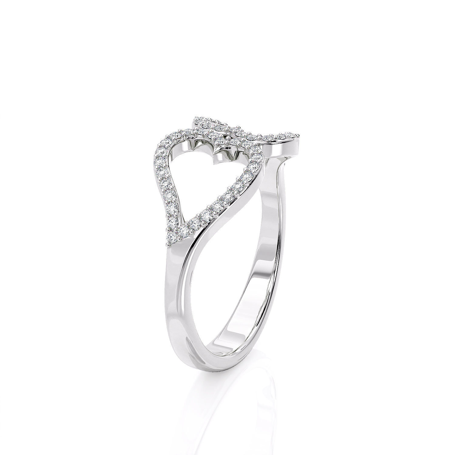 Heart ring Valentines Day 3D print model_9