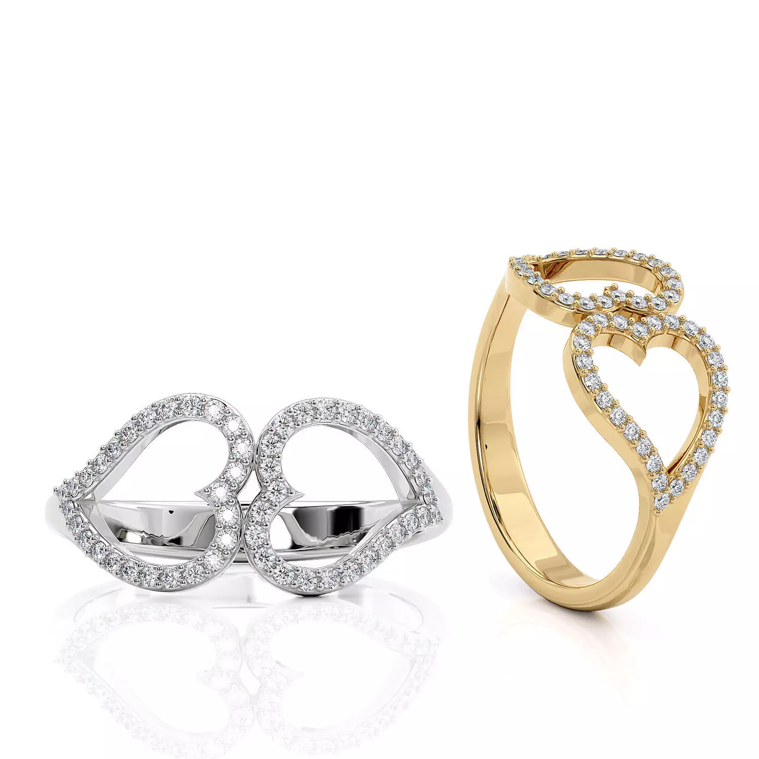 Heart ring Valentines Day 3D print model_0