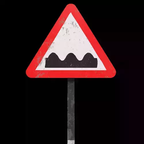 Rumble stripped speedbraker Roadsign