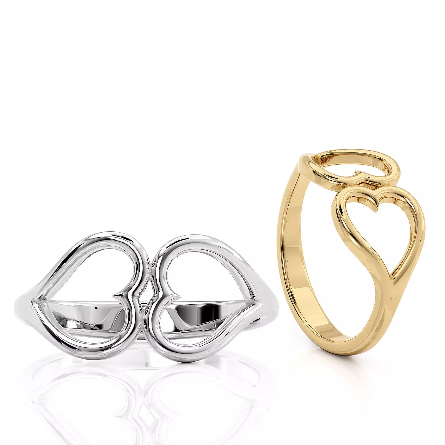 Heart ring Valentines Day 3D print model_0