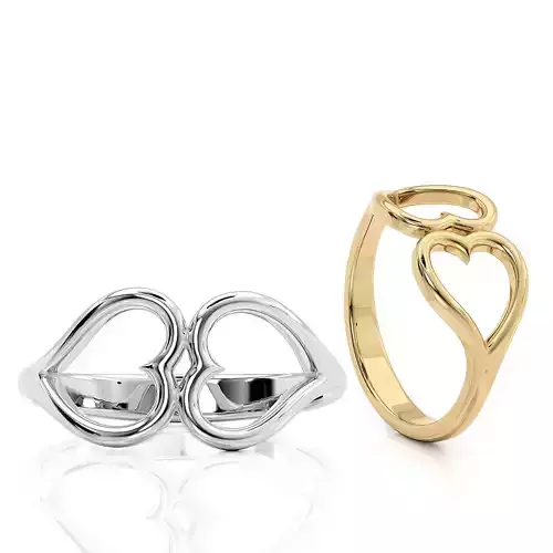 Heart ring Valentines Day 3D print model