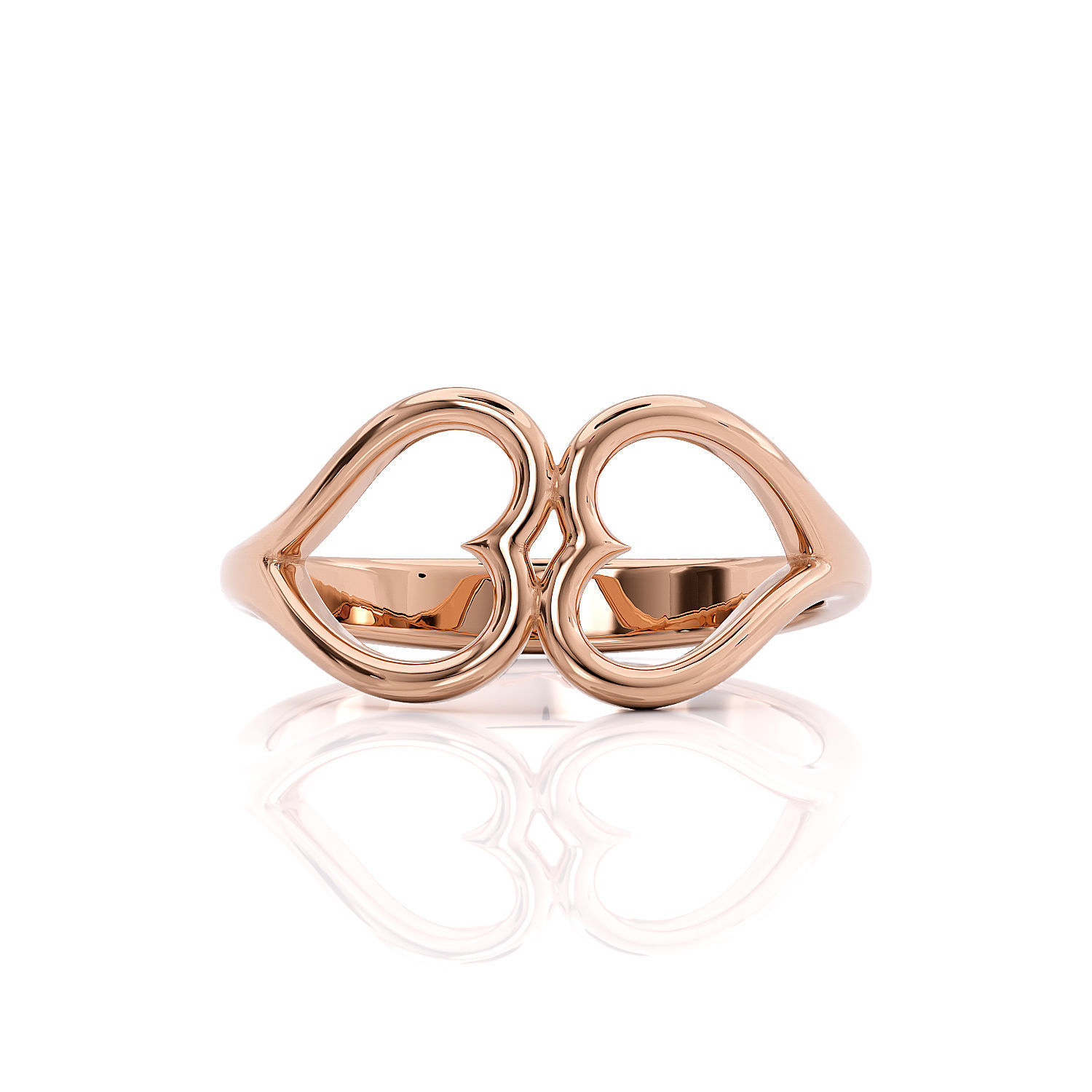 Heart ring Valentines Day 3D print model_4