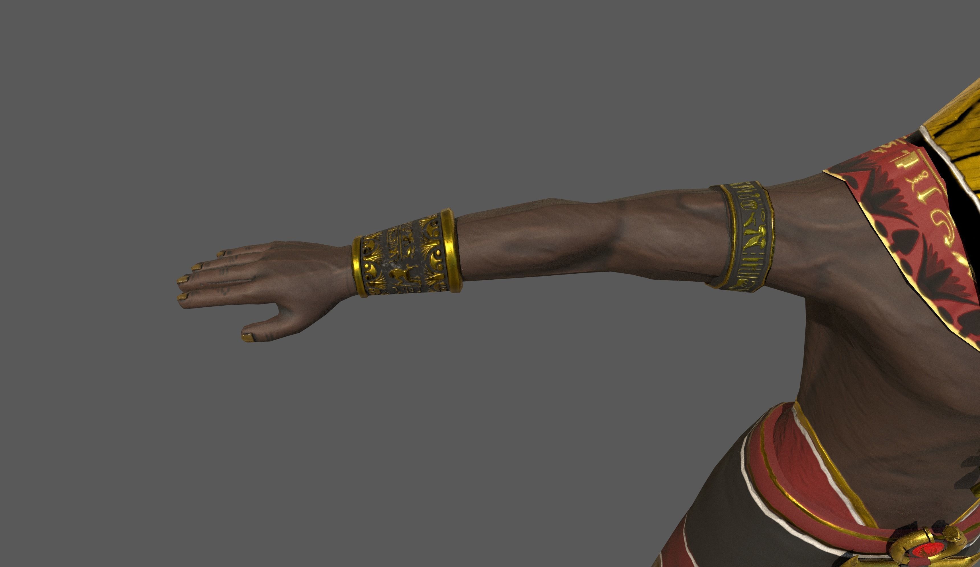 Anubis Fantasy Creature rigged and animated Low-poly 3D model_11