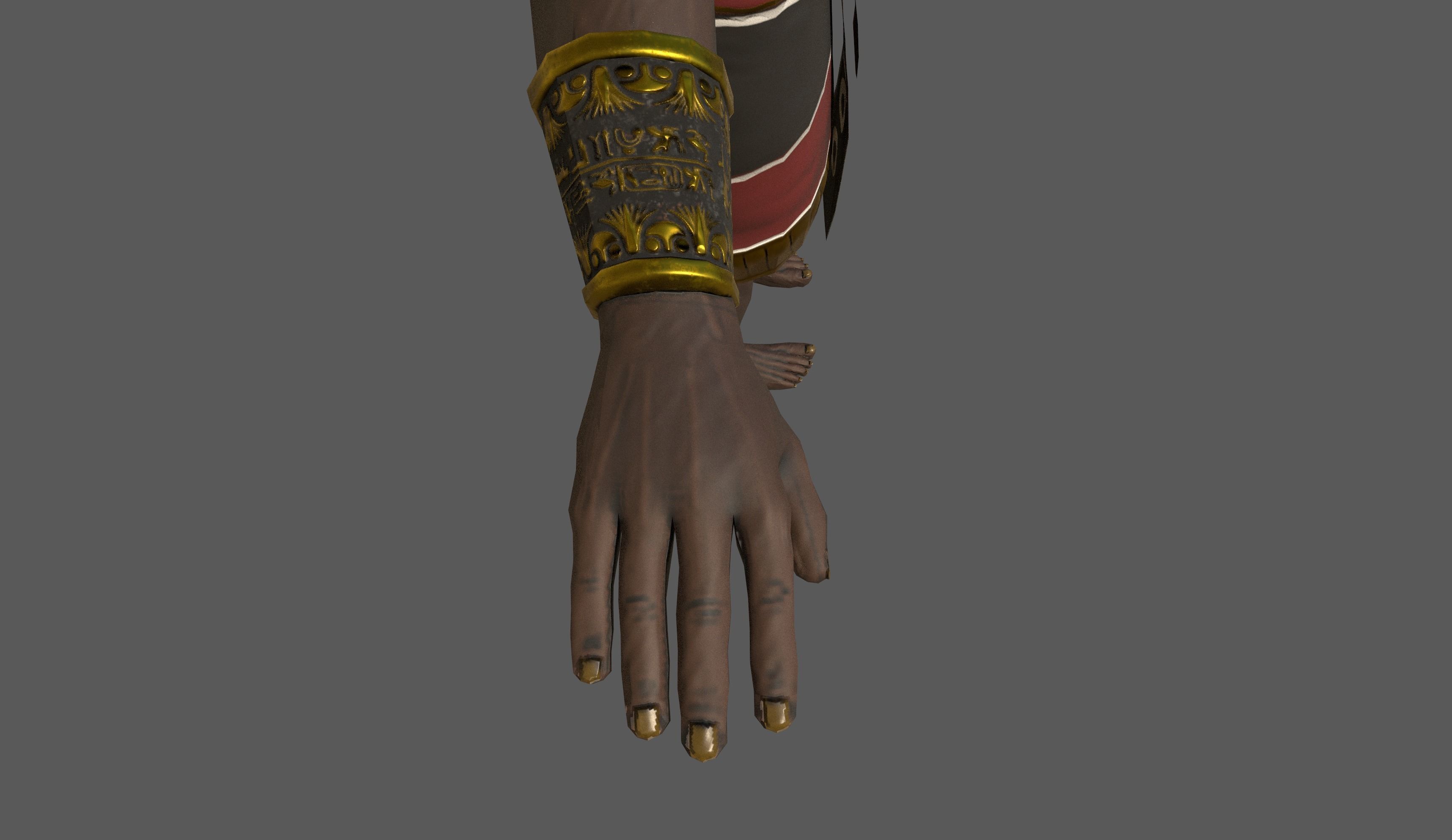 Anubis Fantasy Creature rigged and animated Low-poly 3D model_9