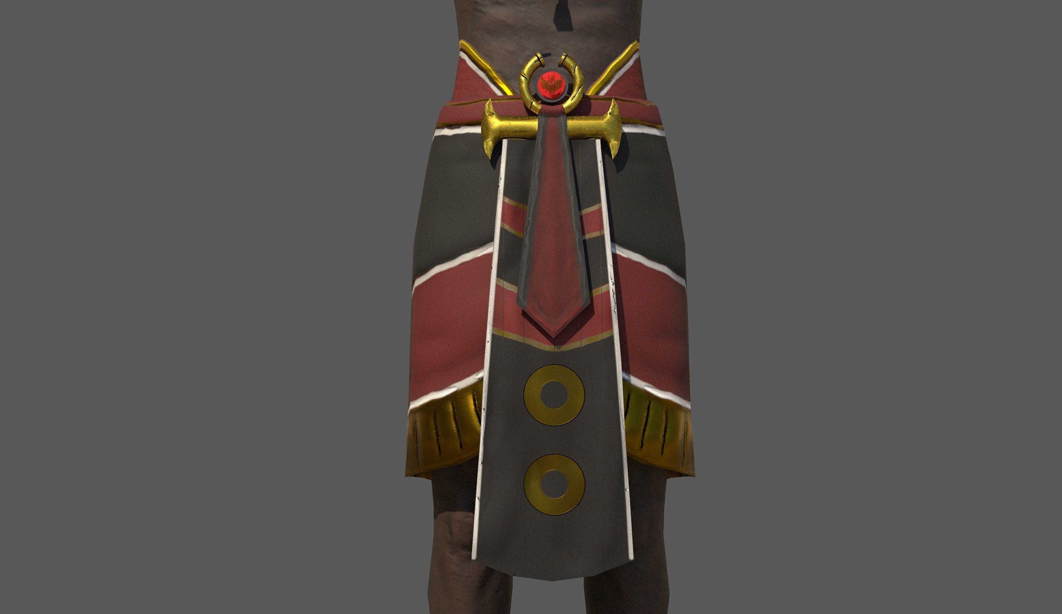 Anubis Fantasy Creature rigged and animated Low-poly 3D model_10