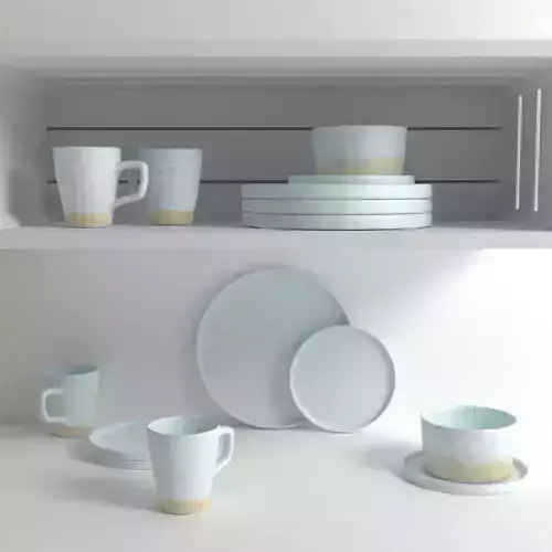 Tableware Collection ceramic dinnerware set - light