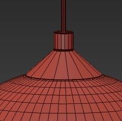 Blown Glass Clear Band Pendant 3D model_2