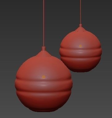 Blown Glass Clear Band Pendant 3D model_4