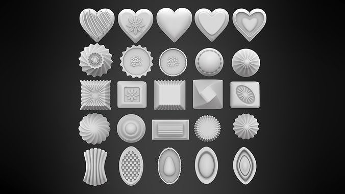 Chocolate Candies 3D model 6