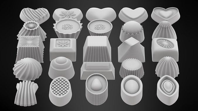 Chocolate Candies 3D model 5