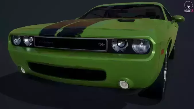 Dodge Challenger 2009 Low-poly 3D model