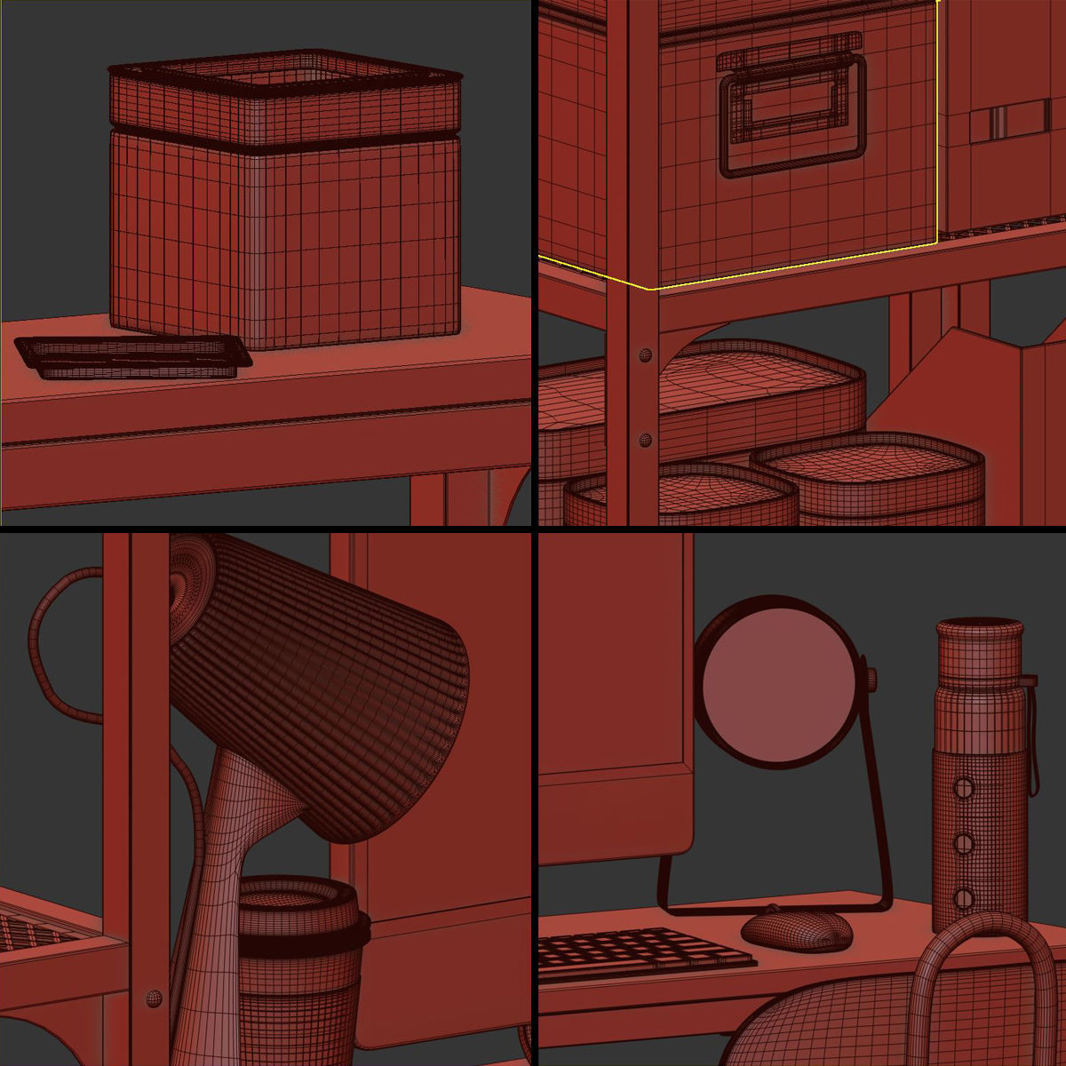 fjallbo working table set 3D model_3