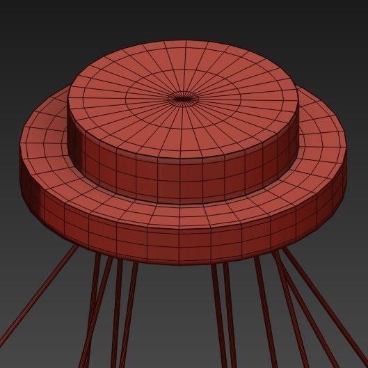 LED Swirl Six Ring Chandelier Pendant Light 3D model_3