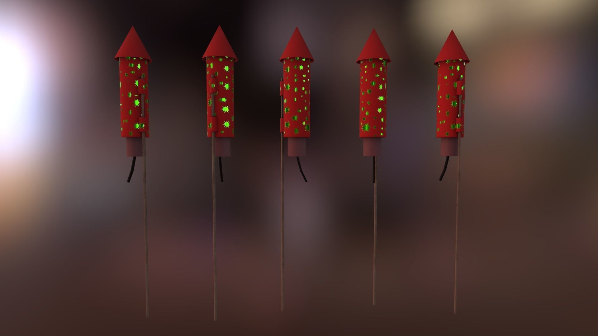 Fireworks Low-poly 3D model_19