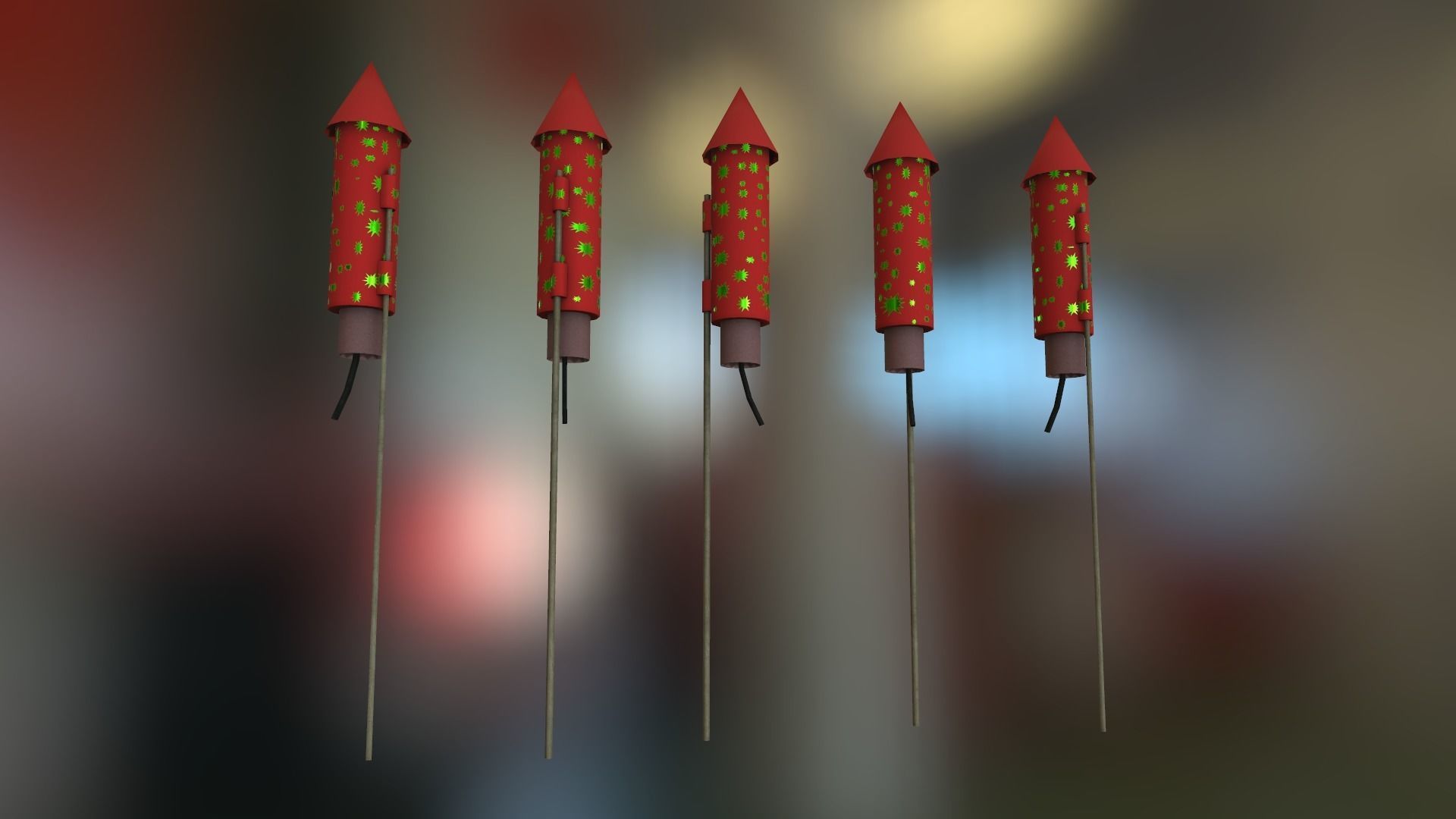 Fireworks Low-poly 3D model_21