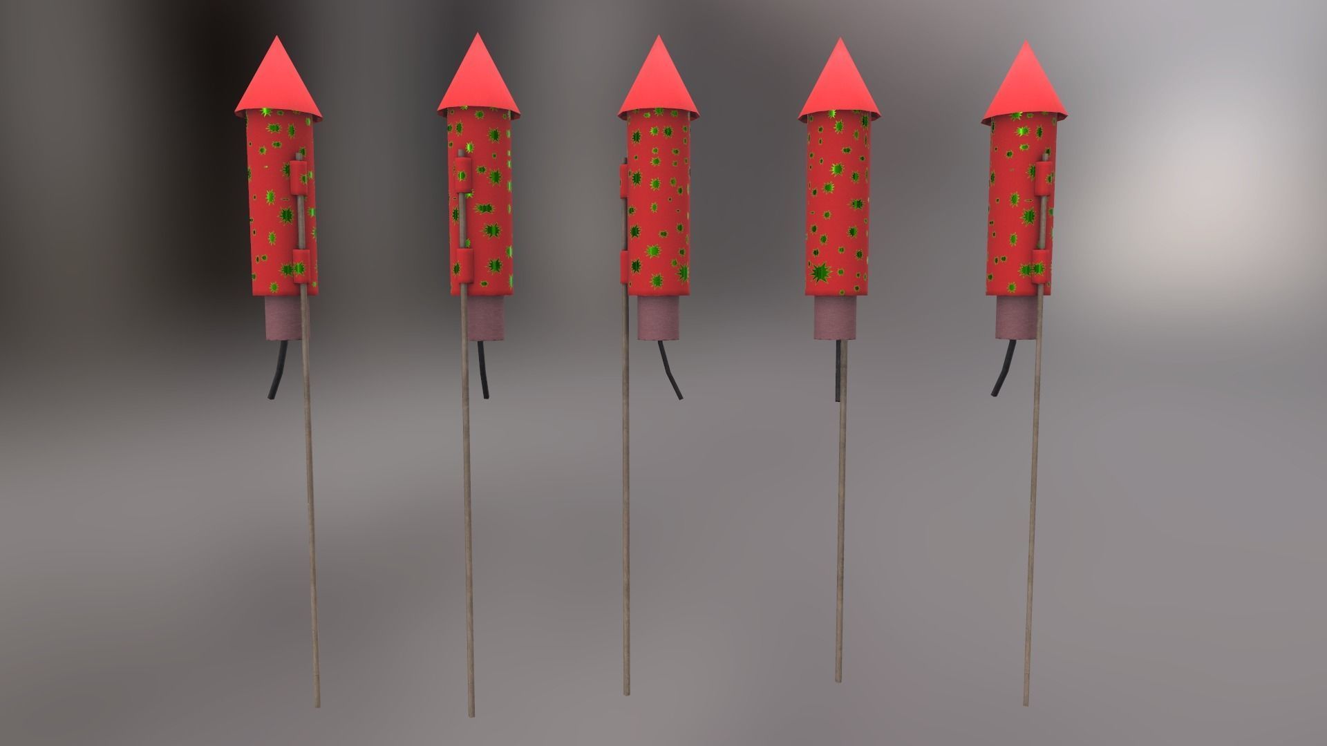 Fireworks Low-poly 3D model_17