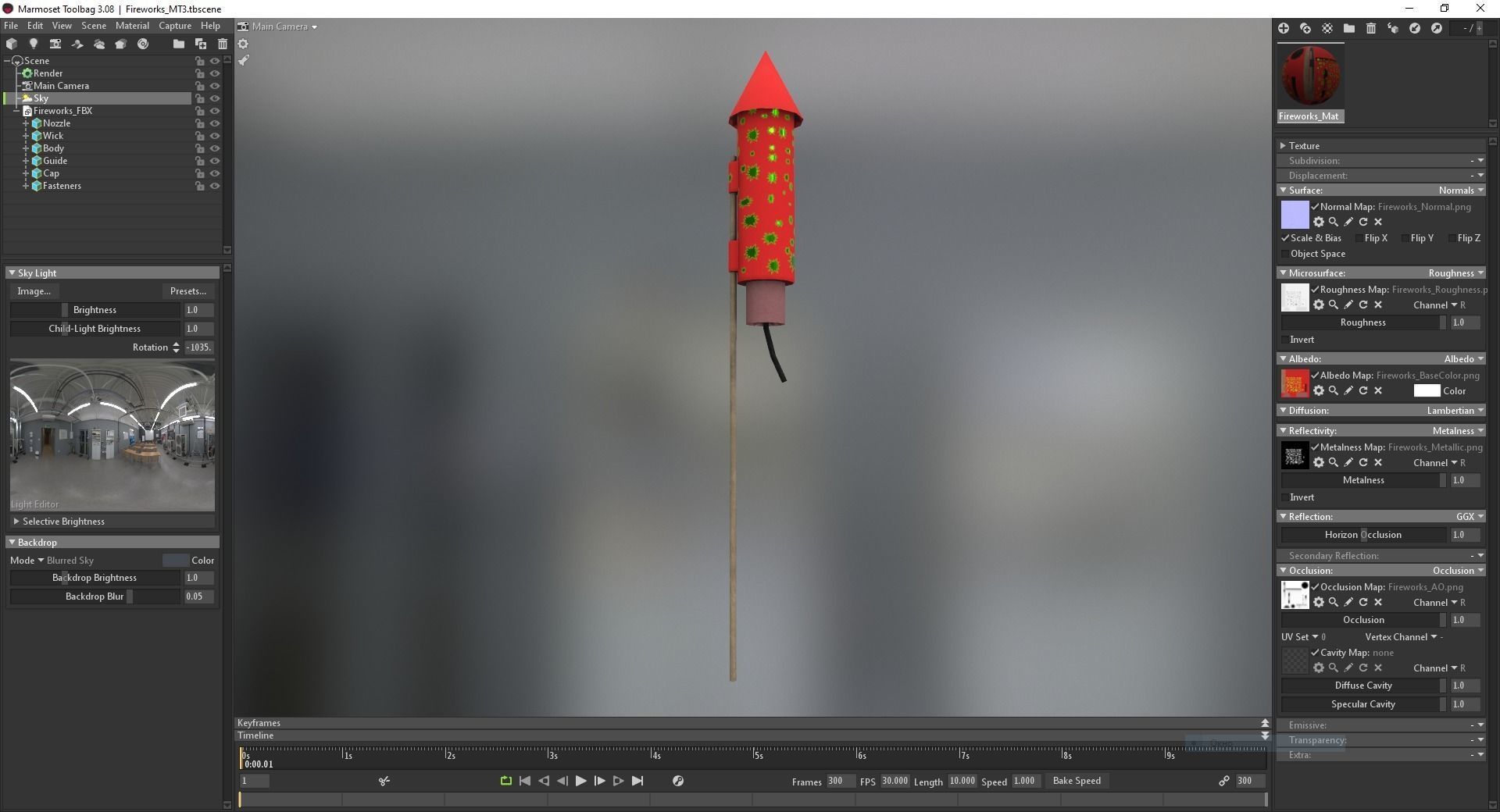 Fireworks Low-poly 3D model_37