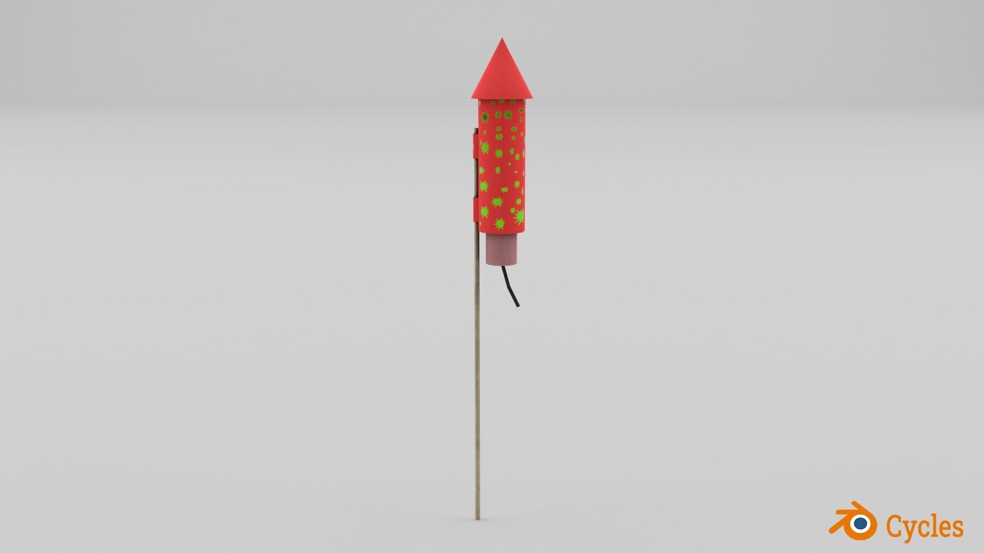 Fireworks Low-poly 3D model_2