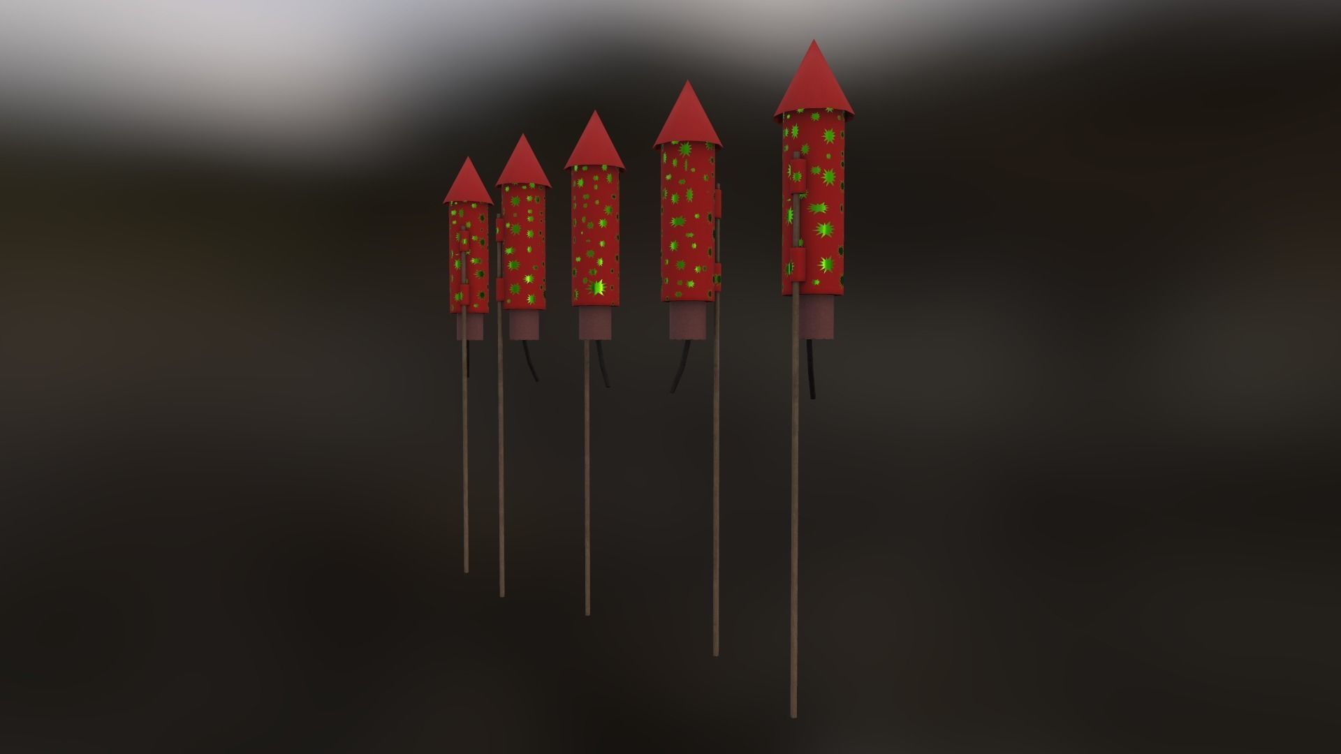 Fireworks Low-poly 3D model_18