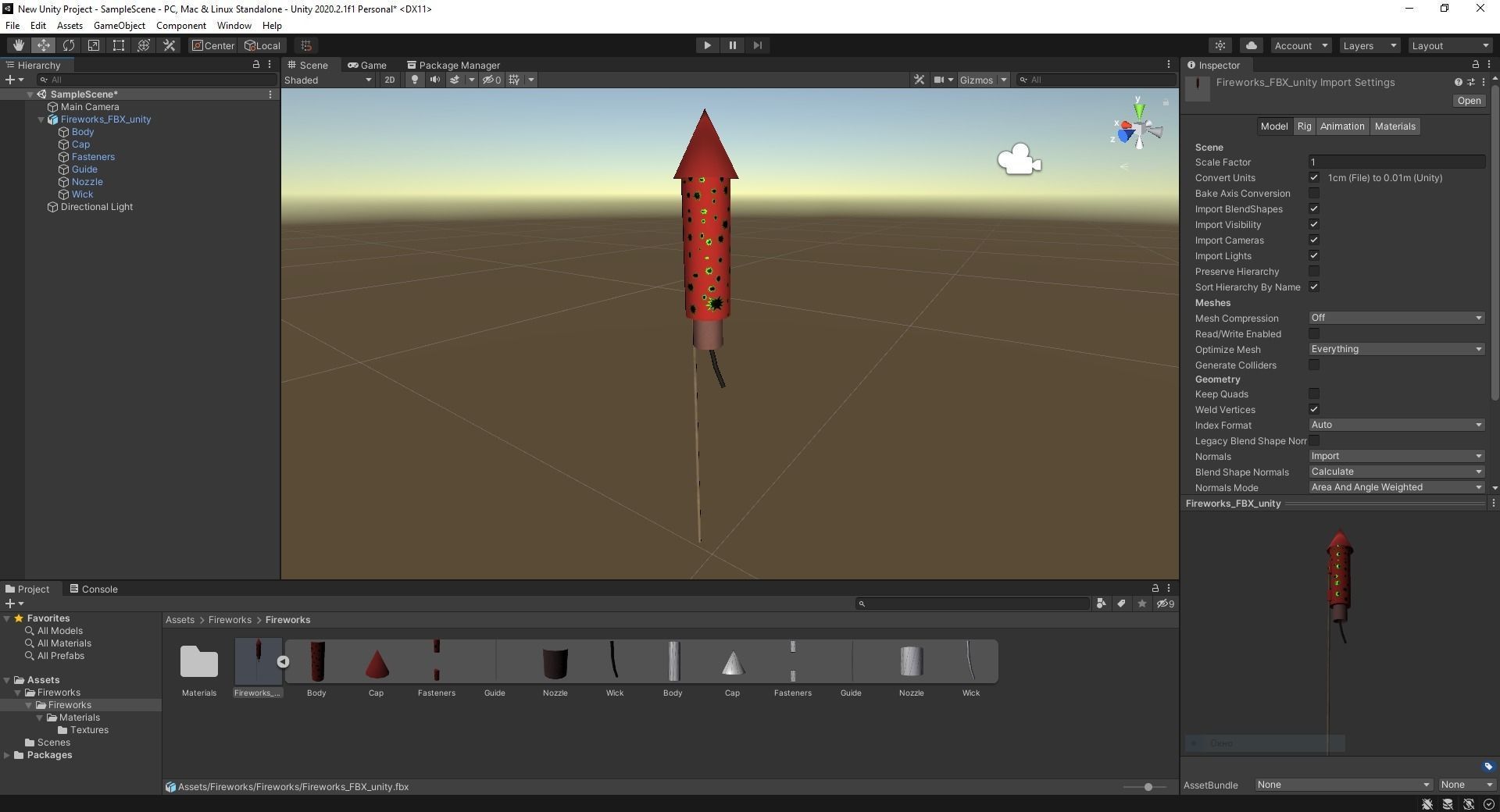 Fireworks Low-poly 3D model_40